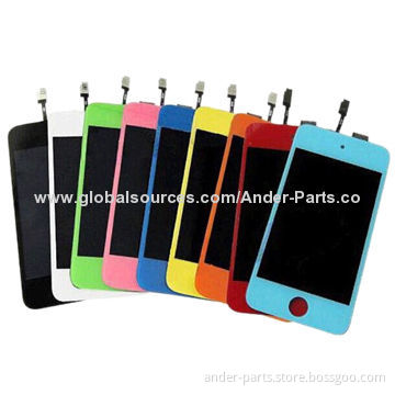 For iPod Touch 4th LCD Display with Digitizer Replacement, Colorful, High Quality, Wholesale